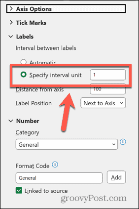 Excel-Label-Intervall