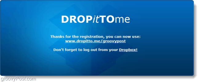 Teilen Sie die Dropbox-Upload-URL