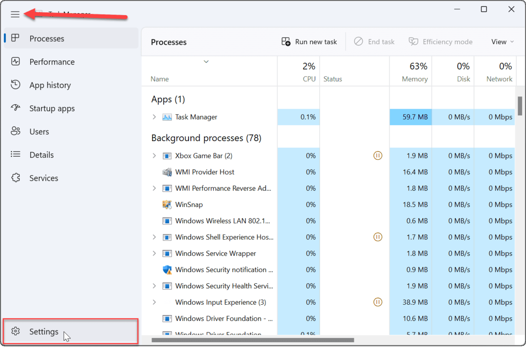 So ändern Sie die Task-Manager-Startseite unter Windows 11