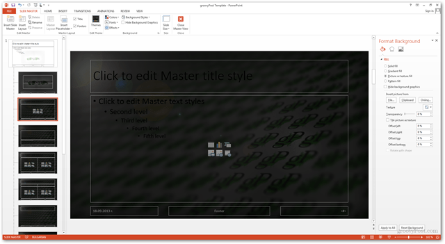 Office 2013-Vorlage erstellen Benutzerdefiniertes Design erstellen POTX Folien anpassen Folien-Tutorial Hintergrundinformationen
