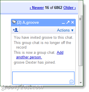 Gruppenchat im Fenster von Google Mail