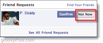 Facebook jetzt keine Freundschaftsanfrage