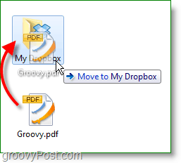 Dropbox-Screenshot - Ziehen Sie Dateien per Drag & Drop, um sie online zu sichern