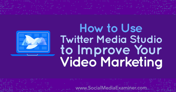 Verwendung von Twitter Media Studio zur Verbesserung Ihres Videomarketings von Dan Knowlton im Social Media Examiner.