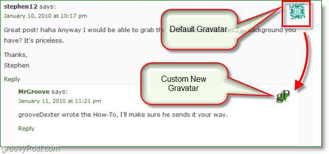 Holen Sie sich Ihren eigenen groovigen Kommentar Avatar / Gravatare