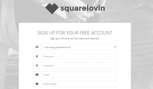 Eröffnen Sie ein kostenloses Squarelovin-Konto.
