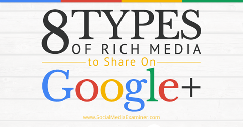 Rich Media Beiträge auf Google Plus