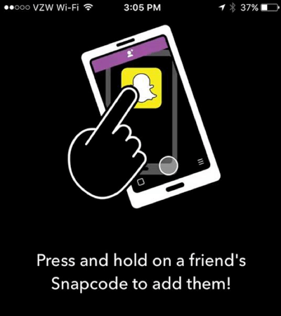 Snapchat per Snapcode hinzufügen
