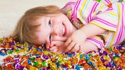 Schaden von festlichen Süßigkeiten für Kinder