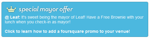 Foursquare Angebot