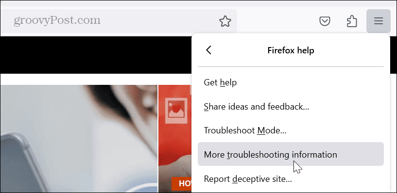 Weitere Fehlerbehebung bei Firefox