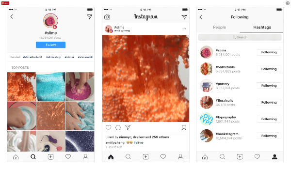 Um Posts und andere Benutzer auf der Plattform noch besser auffindbar zu machen, hat Instagram Hashtags eingeführt, mit denen Benutzer Top-Posts und die neuesten Storys verfolgen und entdecken können. 