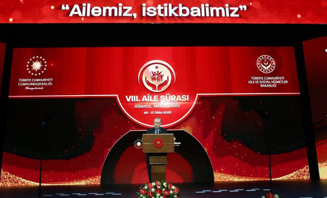 Recep Tayyip Erdoğan sprach über die Familie im türkischen Jahrhundert: „Die Familie ist eine heilige Struktur, wir können sie nicht beschädigen.“