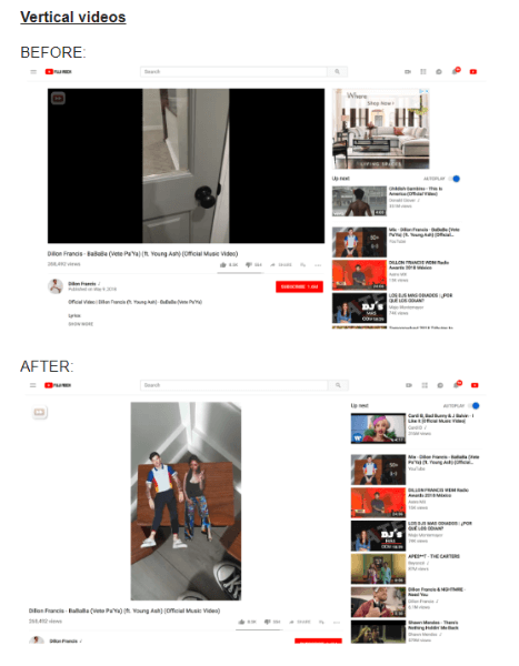 YouTube hat die Anzeige vertikaler Videos auf dem Desktop aktualisiert.
