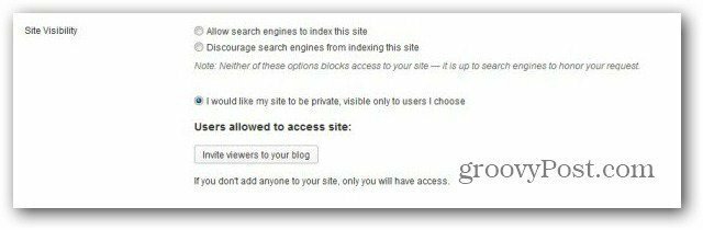 WordPress Com macht Blog privat Benutzer einladen