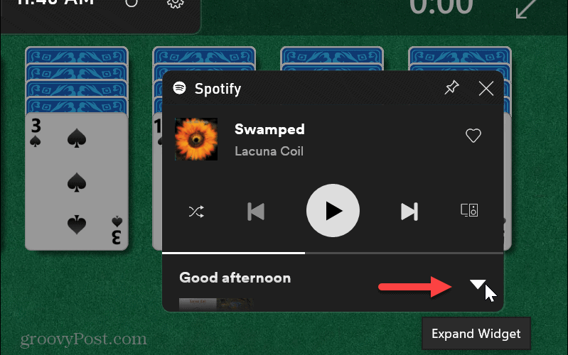 Erweitern Sie das Spotify-Widget