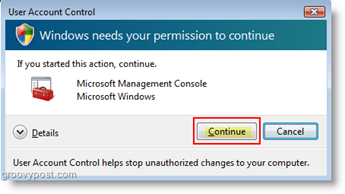 Festlegen des Benutzerkontenverhaltens für die Benutzerkontensteuerung (UAC) Windows Vista