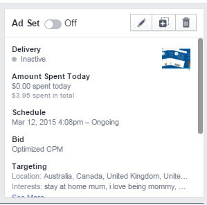 Facebook Ads Manager bearbeiten Anzeigensatz