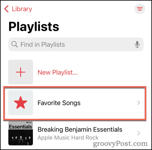Apple Music-Favoriten-Playlist