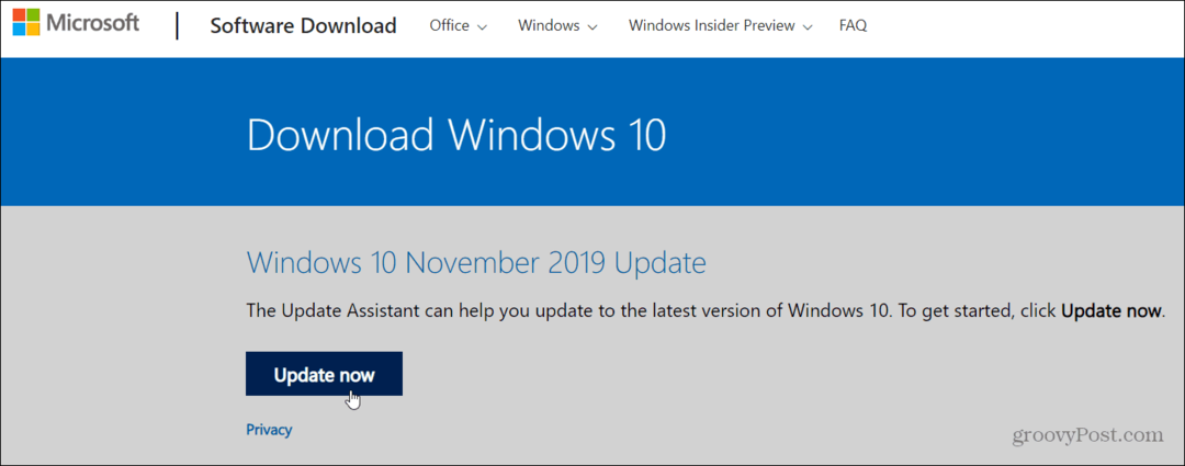 So installieren Sie das Windows 10 Version 1909-Update vom November 2019