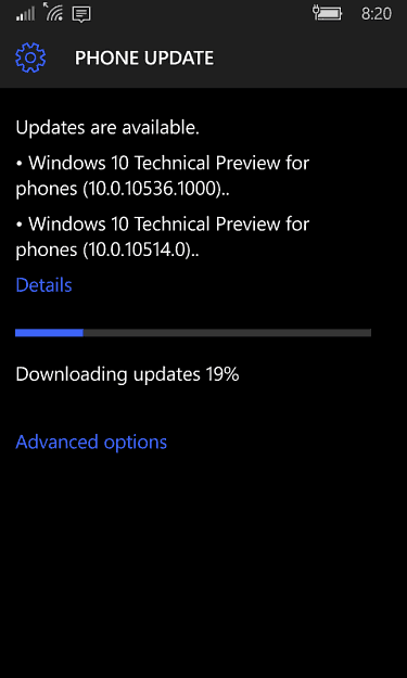 Windows 10 Phone-Updates