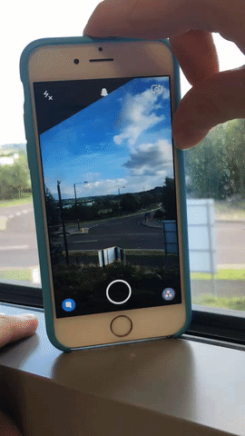 Snapchat-Zoom während der Aufnahme
