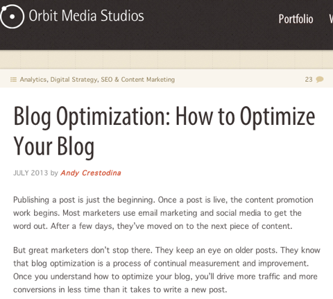 Blogoptimierung Orbit Media
