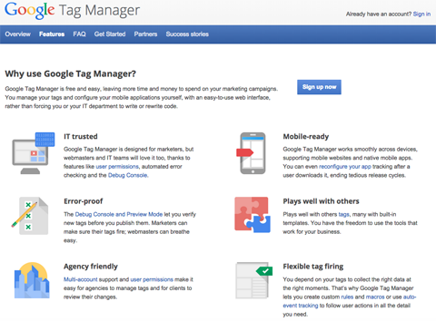 Funktionen des Google Tag Managers