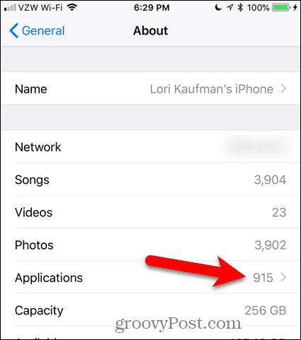 Anzahl der Apps auf dem iPhone