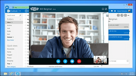 Skype jetzt über Outlook.com E-Mail verfügbar