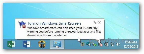 SmartScreen-Sprechblasenbenachrichtigung