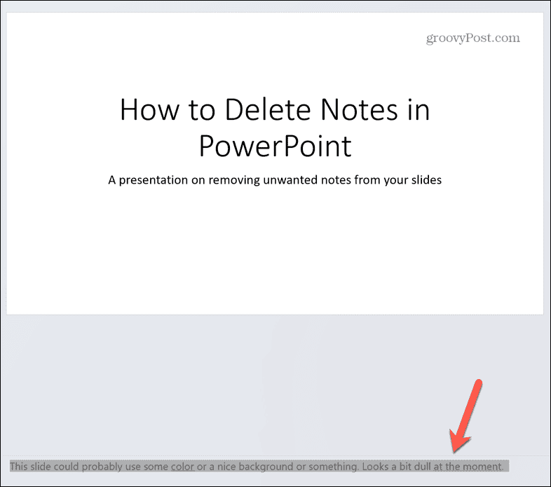 PowerPoint-hervorgehobene Notizen