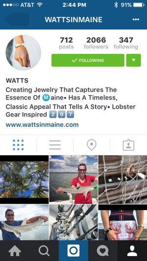 Beispiel für das Branding von Instagram-Profilen