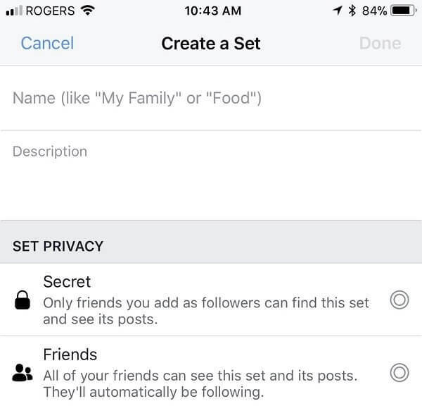 Facebook scheint es Benutzern zu ermöglichen, ein benutzerdefiniertes Ziel für Beiträge, Links, Videos und mehr auf ihrer persönlichen Zeitachse auszuwählen. 