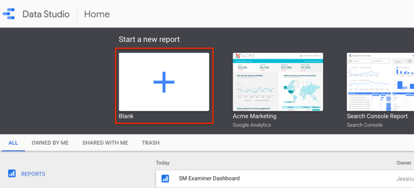 Verwenden Sie Google Data Studio, Schritt 14.