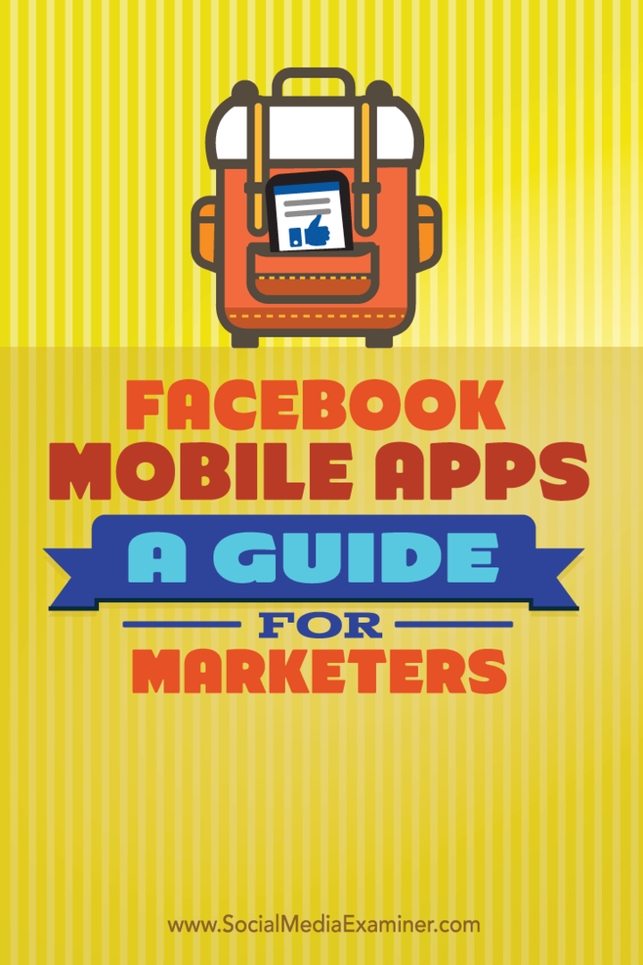 Verwalten Sie das Marketing mit mobilen Facebook-Apps