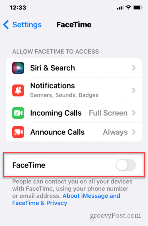 Facetime-iphone ausschalten