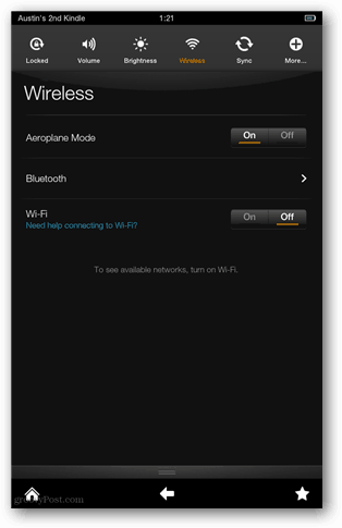 Deaktivieren Sie Kindle Fire WiFi