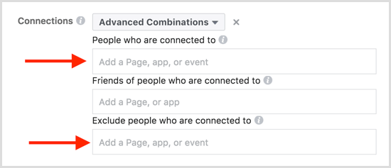 Erweiterte Kombinationen für Facebook-Anzeigen, die auf Ereignisse abzielen