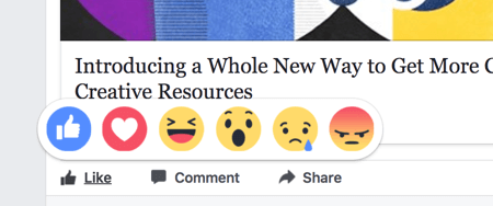 Facebook-Reaktionen wirken sich etwas stärker auf Ihr Content-Ranking aus als auf Likes.