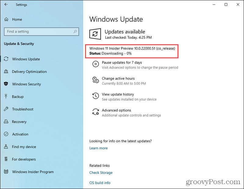 Windows 11 Preview-Build herunterladen
