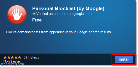 Persönliche Blocklist-Chrome-Erweiterung