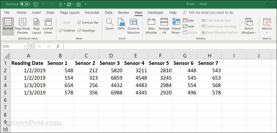 Beispiel Excel-Tabelle
