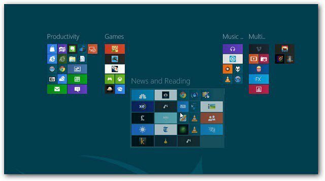 Windows 8: Erstellen von Kachelgruppen auf dem Startbildschirm