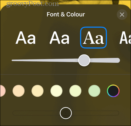 Schriftart für den Namen des iOS-Kontaktplakats