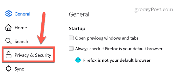 Firefox-Datenschutzeinstellungen