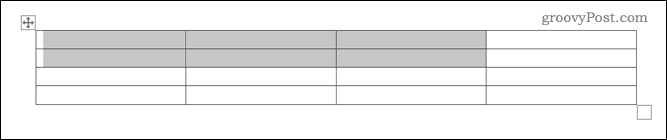 Auswählen von Zellen in einer Microsoft Word-Tabelle