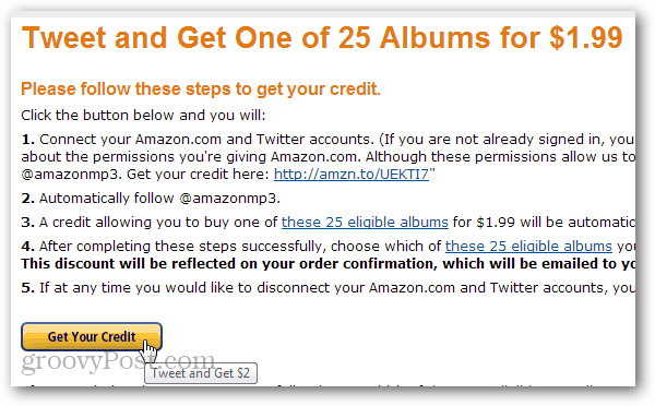 Amazon bietet $ 7 + Rabatt auf 25 verschiedene MP3-Alben für einen Tweet