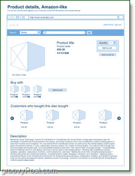 Ein grooviges Wireframe, das in Google Docs erstellt wurde