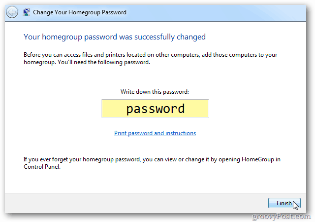 Passwort geändert